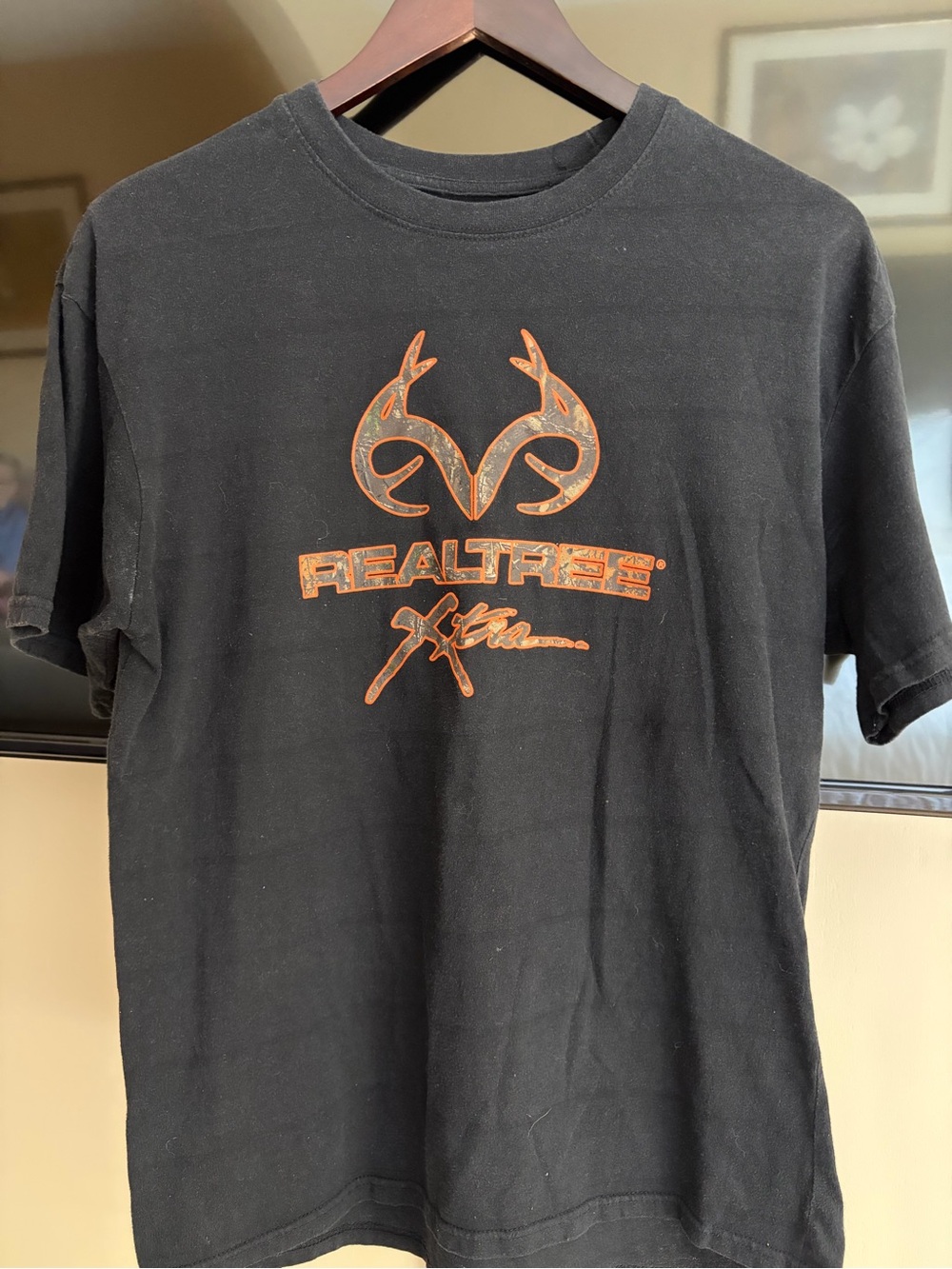 REALTREE xtra deer antler camo tee t shirt large